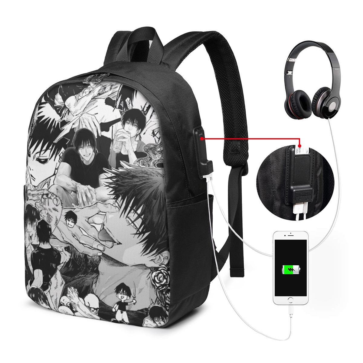 Backpacks - Tokyo Revengers Toji Fushiguro Backpack Travel