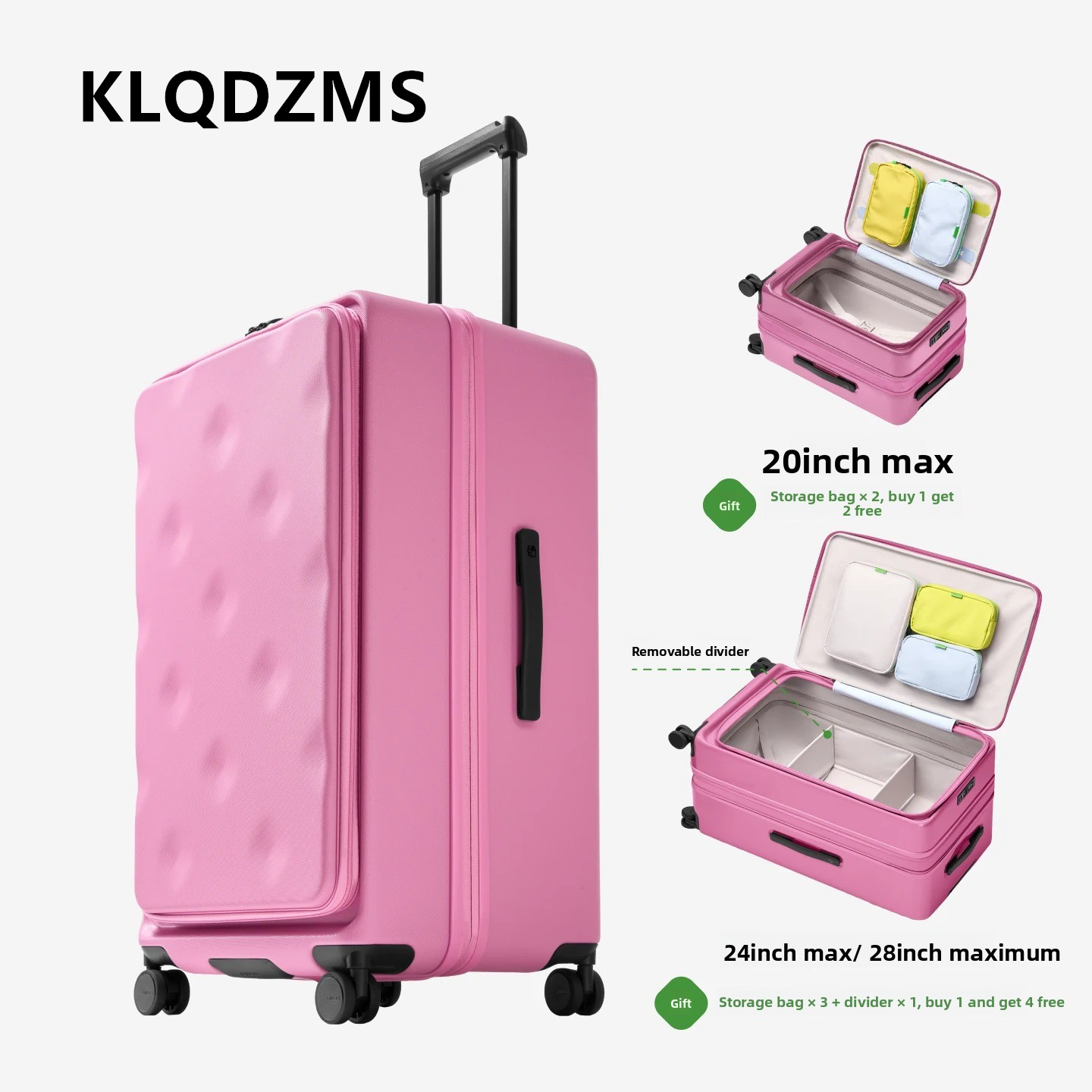 KLQDZMS Luggage Travel Bag 20  - огляд і ціна Spinner Wheel Rolling Suitcase 20 Inch