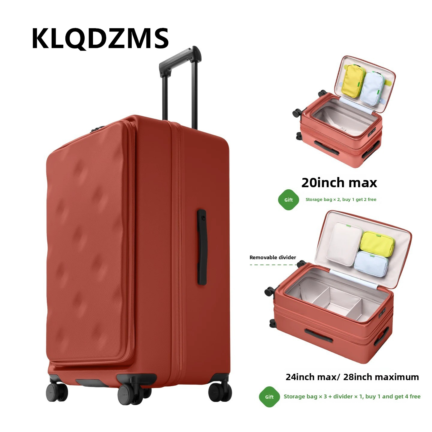 KLQDZMS Luggage Travel Bag 20  - огляд і ціна Spinner Wheel Rolling Suitcase 20 Inch