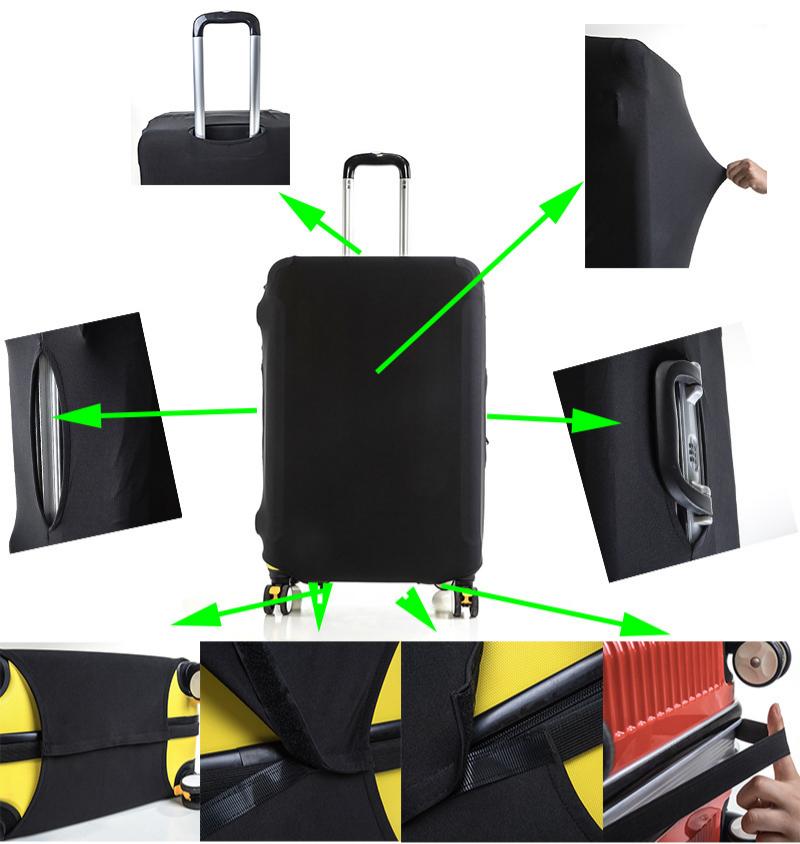 Solid Color Elastic Luggage Pr - огляд і ціна Luggage Protective Cover Transparent