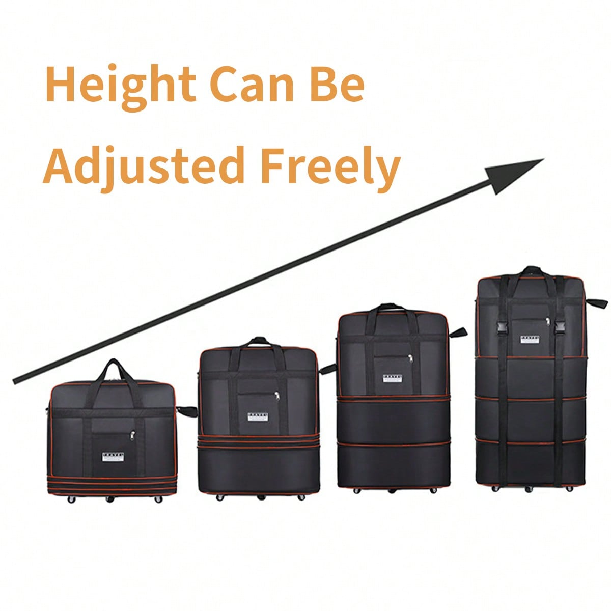 Black Collapsible Rolling Trav - огляд і ціна Foldable Rolling Luggage Bag