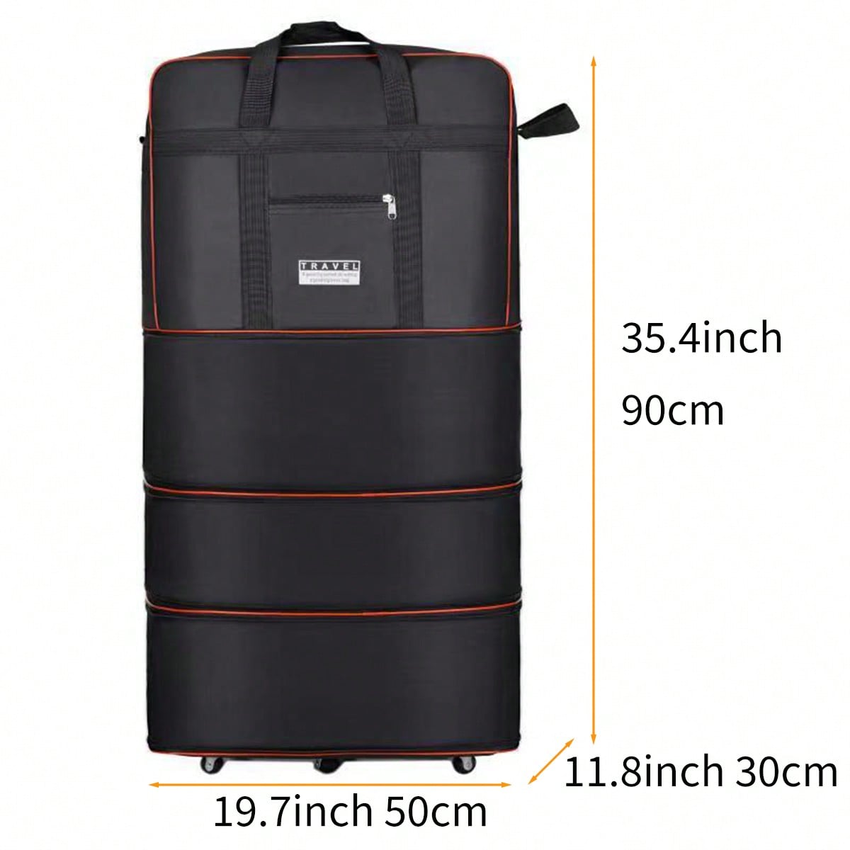 Black Collapsible Rolling Trav - огляд і ціна Foldable Rolling Luggage Bag