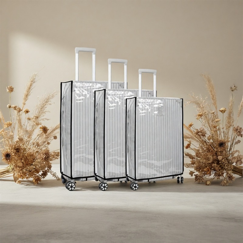 3pcs Stretchy Clear PVC Luggag - огляд і ціна Luggage Protective Cover Transparent