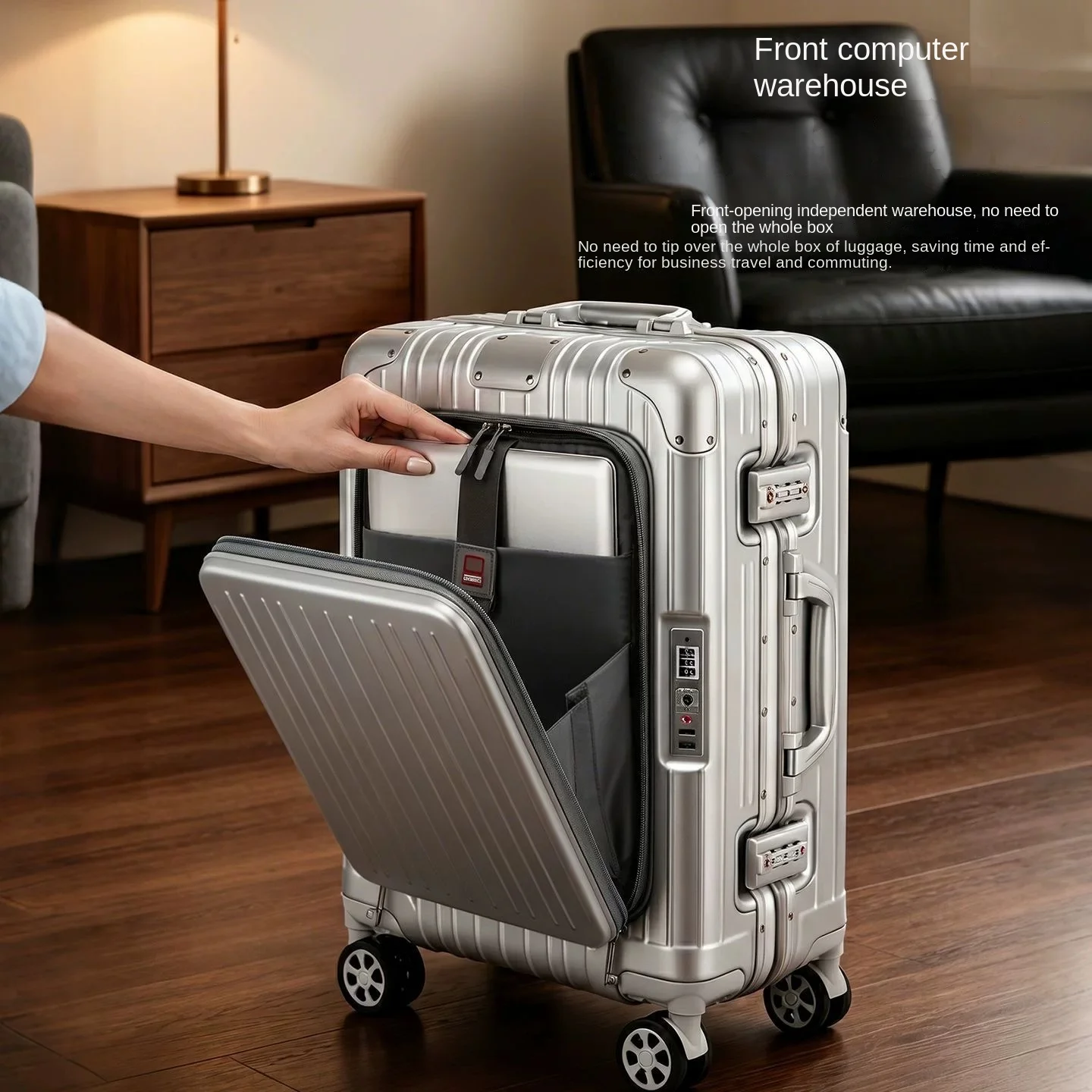20/24/28 inch Front Opening Tr - огляд і ціна Spinner Wheel Rolling Suitcase 20 Inch