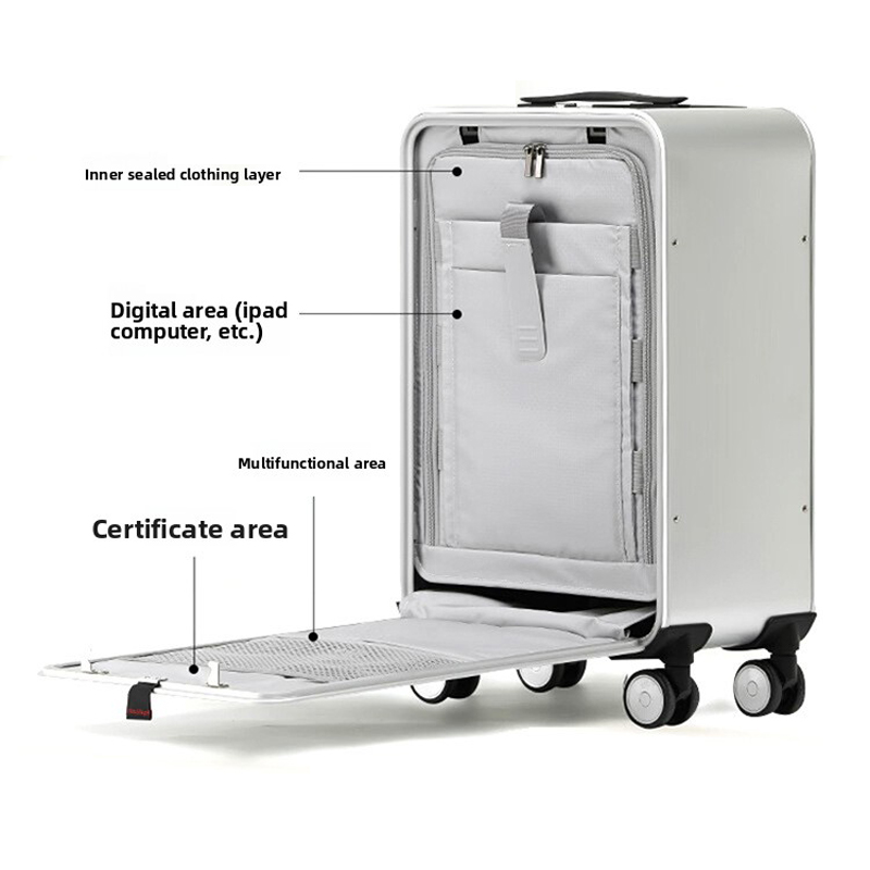 16/20/24 Inch 100% All Aluminu - огляд і ціна Spinner Wheel Rolling Suitcase 20 Inch