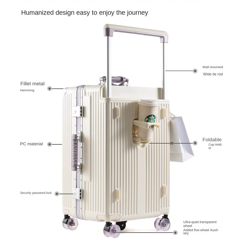 Wide Handle Rolling Suitcase A - огляд і ціна Aluminum Frame Carry On Luggage